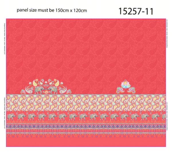 Jersey Baumwolle Pink Elefant von Stenzo - Panel